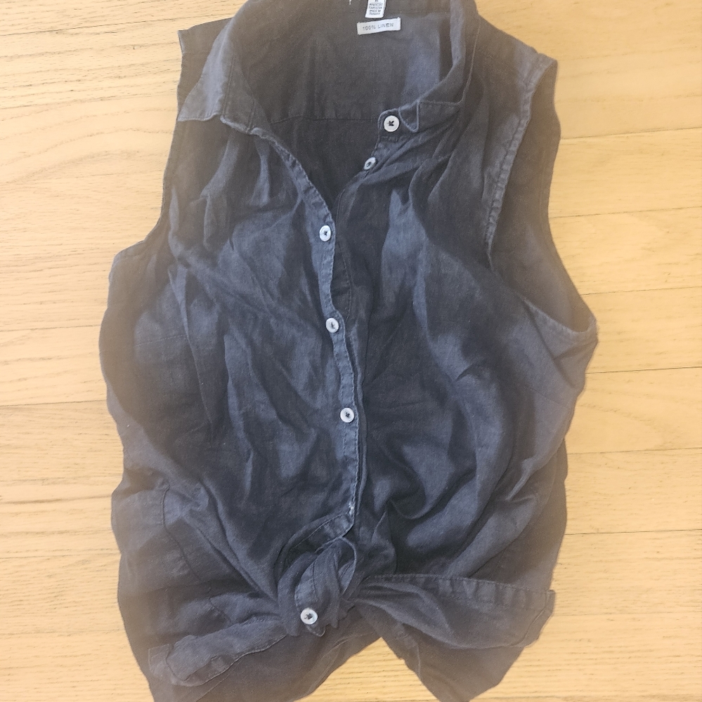 Black Button-Up Blouse
